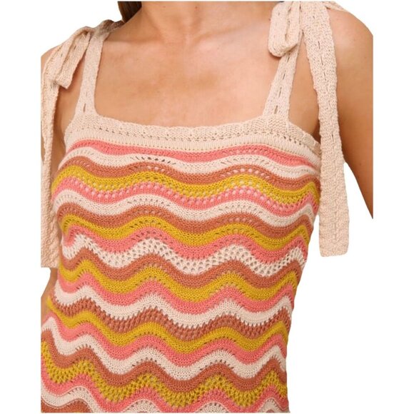 Jolie & Joy by FCT w Love Crochet Mini Dress, Size 2X, Bow Casual Vacation - Picture 4 of 8